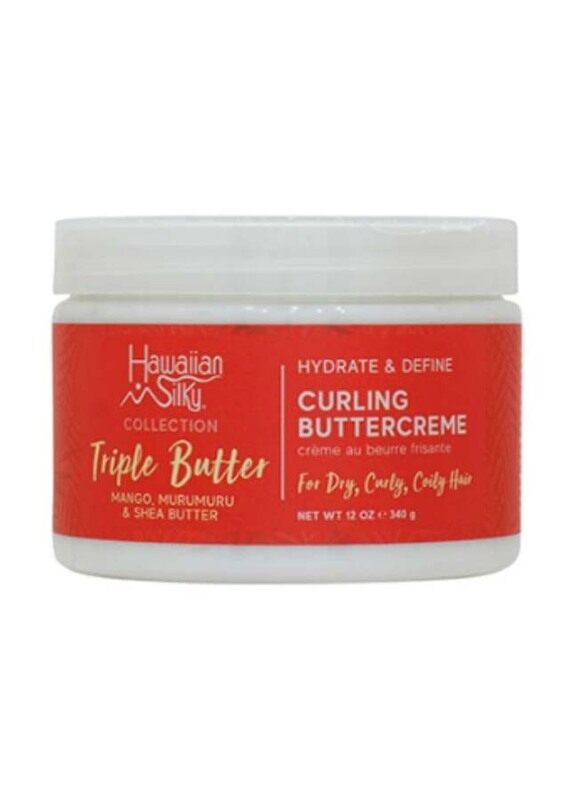 Hawaiian Silky Triple Butter Hydrate & Define Curling Buttercreme for All Hair Types, 340gm
Hawaiian Silky Triple Butter Hydrate & Define Curling Buttercreme for All Hair Types, 340gm