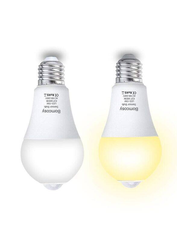Bomcosy PIR Motion Sensor 13W Cool White 6000K LED Bulb with E27 Screw & Energy Class A+, White
Bomcosy PIR Motion Sensor 13W Cool White 6000K LED Bulb with E27 Screw & Energy Class A+, White