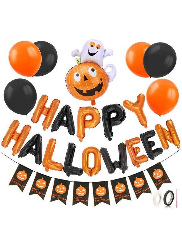 Generic Halloween Pumpkin Banner, Foil & Latex Balloons Indoor Party Decorations Set, Multicolour
Generic Halloween Pumpkin Banner, Foil & Latex Balloons Indoor Party Decorations Set, Multicolour