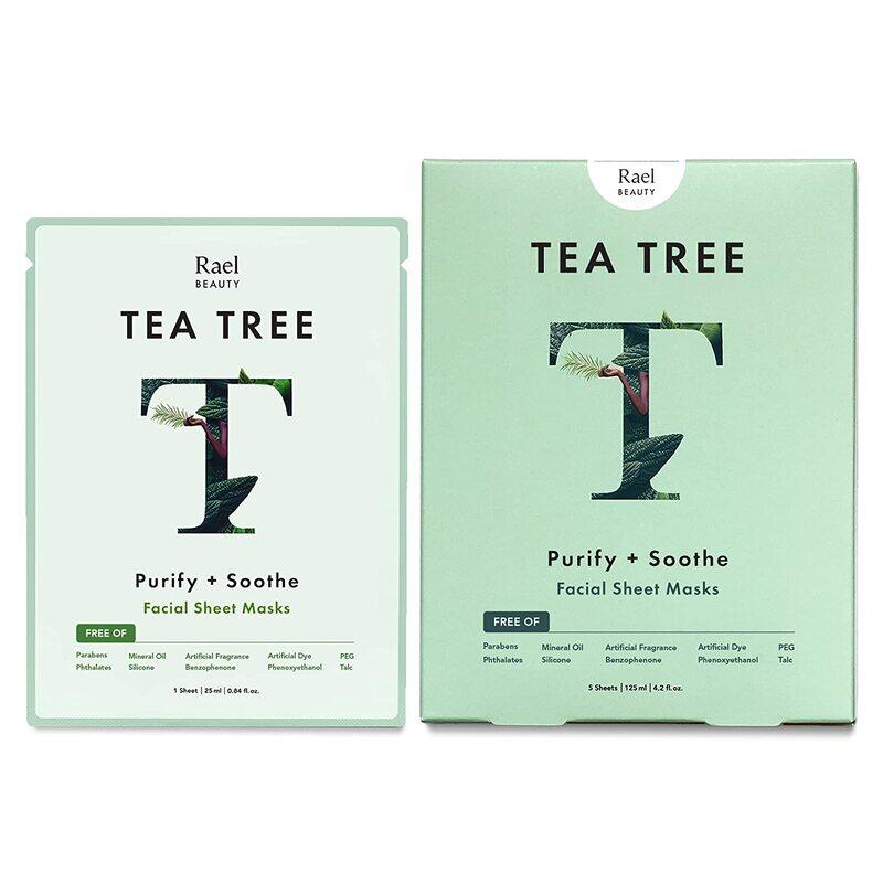Rael Beauty Rael Bamboo Face Sheet Mask - (Tea Tree, 5 Sheets) Fresh Forward Real Natural Facial Mask With Tea Tree Oil For Acne Prone Skin by Rael
Rael Beauty Rael Bamboo Face Sheet Mask - (Tea Tree, 5 Sheets) Fresh Forward Real Natural Facial Mask With Tea Tree Oil For Acne Prone Skin by Rael