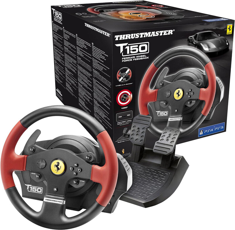 Multiple Thrustmaster T150 Force Feedback Ferrari Edition for PS4/PS3/PC, Red/Black
Multiple Thrustmaster T150 Force Feedback Ferrari Edition for PS4/PS3/PC, Red/Black