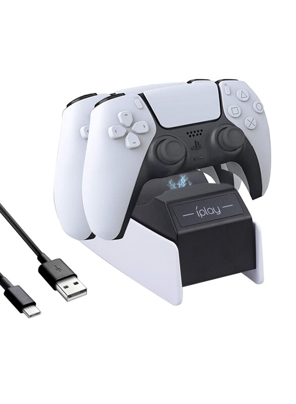 Iplay PS5 Controller Charging Station Playstation 5 Dual sense Wireless Charger PS5 Controller, White
Iplay PS5 Controller Charging Station Playstation 5 Dual sense Wireless Charger PS5 Controller, White