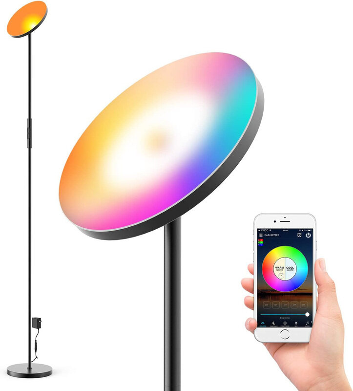Mezone 2000LM Super Bright Dimmable Color Changing Modern Smart LED Floor Lamp with WiFi for Alexa & Google, Multicolour
Mezone 2000LM Super Bright Dimmable Color Changing Modern Smart LED Floor Lamp with WiFi for Alexa & Google, Multicolour