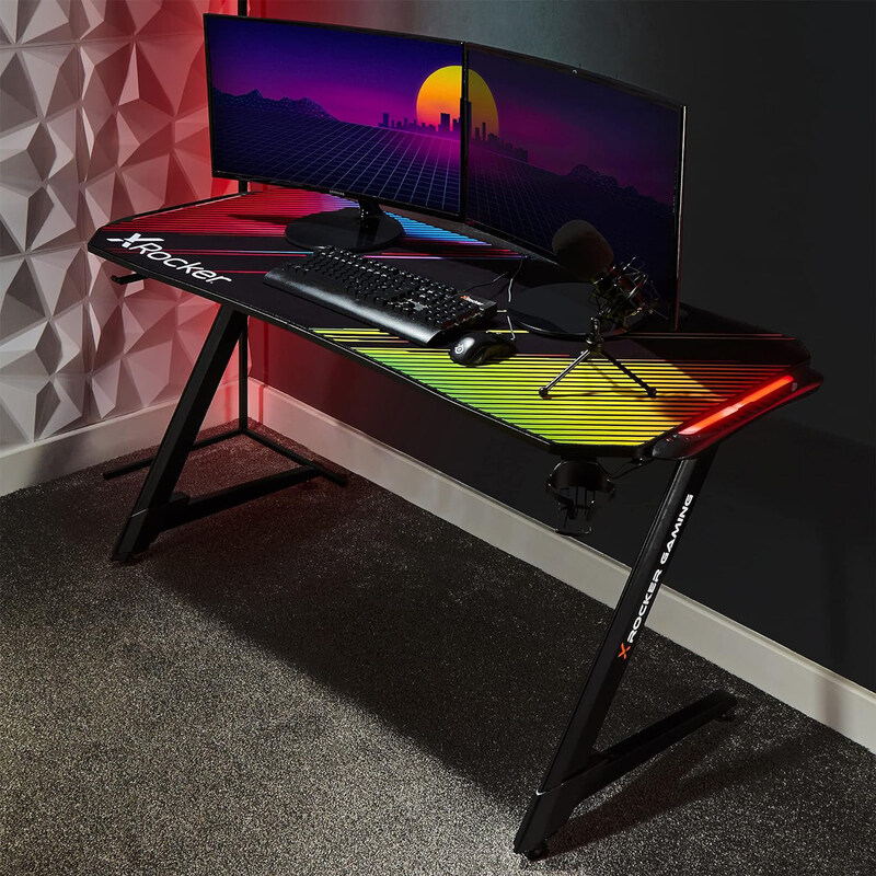 Generic X Rocker Jaguar Esports Gaming Desk with RGB Edge Lighting Wide, Multicolour
Generic X Rocker Jaguar Esports Gaming Desk with RGB Edge Lighting Wide, Multicolour