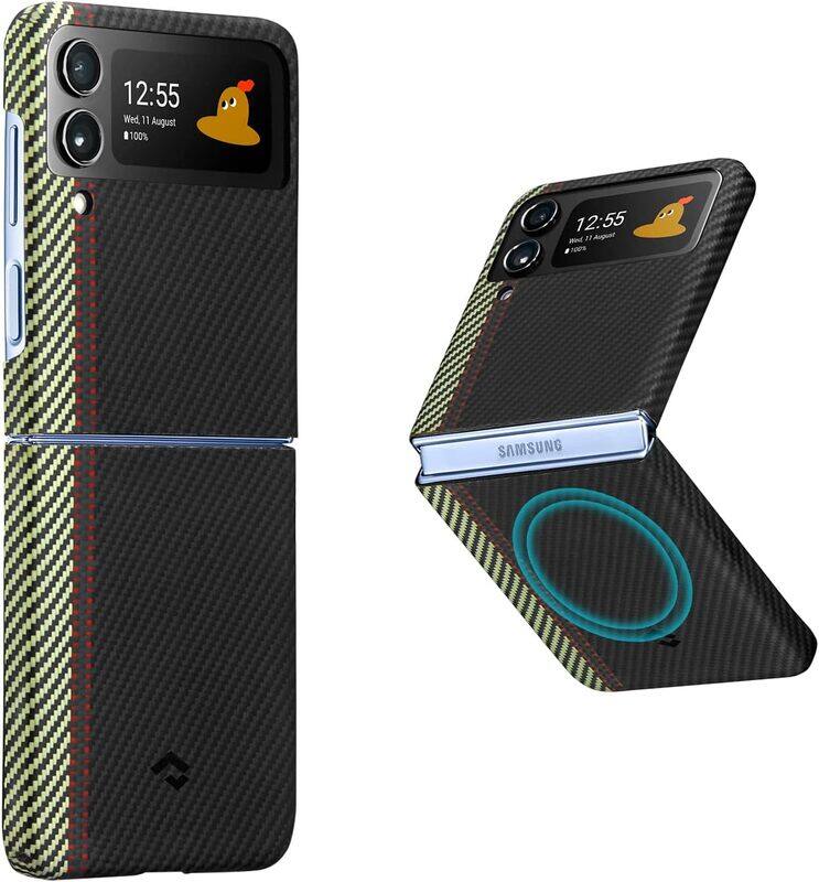 Pitaka Samsung Galaxy Z Flip4 Fusion Weaving MagEZ MagSafe Slim & Light 600D Aramid Fiber Made Mobile Phone Case Cover with Case-Less Touch Feeling, O
Pitaka Samsung Galaxy Z Flip4 Fusion Weaving MagEZ MagSafe Slim & Light 600D Aramid Fiber Made Mobile Phone Case Cover with Case-Less Touch Feeling, O