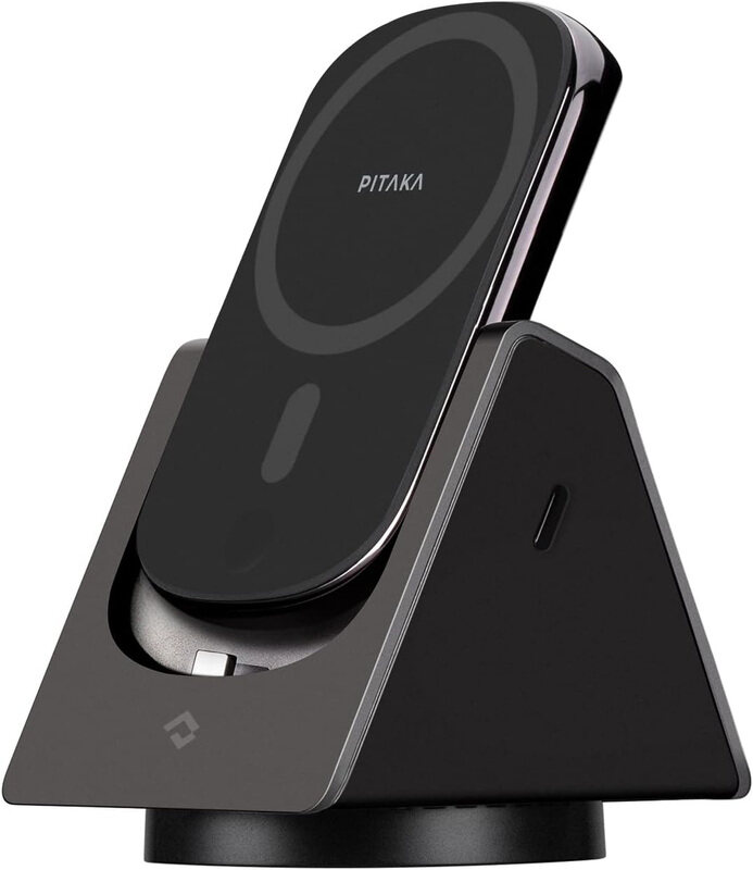 Pitaka 3-in-1 Qi Fast Charging Magnetic Car Phone Mount Wireless Charging MagSafe Compatible Magnetic Charger Station, Black
Pitaka 3-in-1 Qi Fast Charging Magnetic Car Phone Mount Wireless Charging MagSafe Compatible Magnetic Charger Station, Black