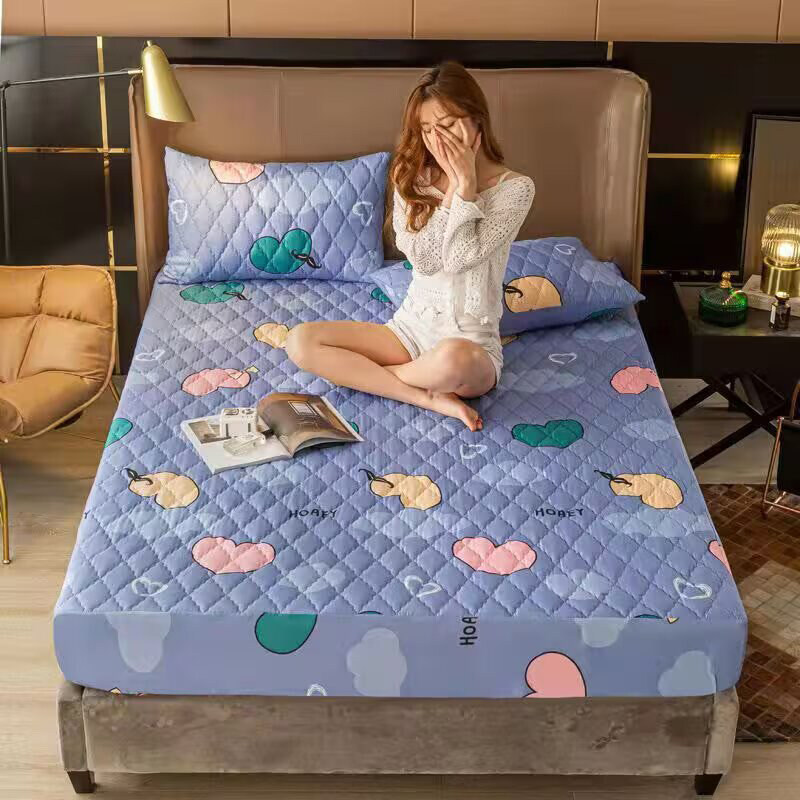 Generic Hypoallergenic Waterproof Quilted Bed Fitted Sheet Printed Mattress Protector, Queen/King Size/Twin, Light Blue
Generic Hypoallergenic Waterproof Quilted Bed Fitted Sheet Printed Mattress Protector, Queen/King Size/Twin, Light Blue