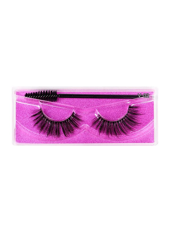 Generic Natural 3D Faux Mink Eyslashes Colourful Package with Lash Brush, V-02, Black
Generic Natural 3D Faux Mink Eyslashes Colourful Package with Lash Brush, V-02, Black
