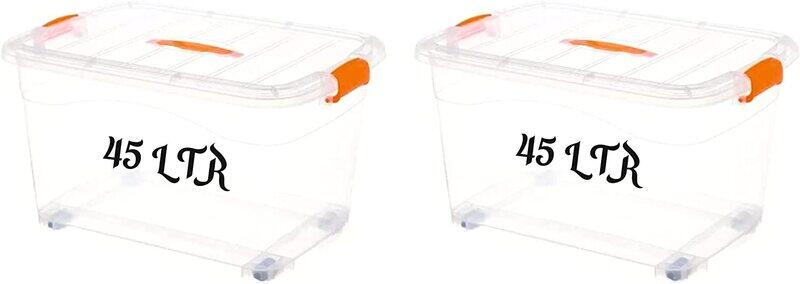 Selecto 2-Piece BCT Plastic Storage Box with Wheel and Lid, 50x36x26 cm, 45 Litres, Clear
Selecto 2-Piece BCT Plastic Storage Box with Wheel and Lid, 50x36x26 cm, 45 Litres, Clear