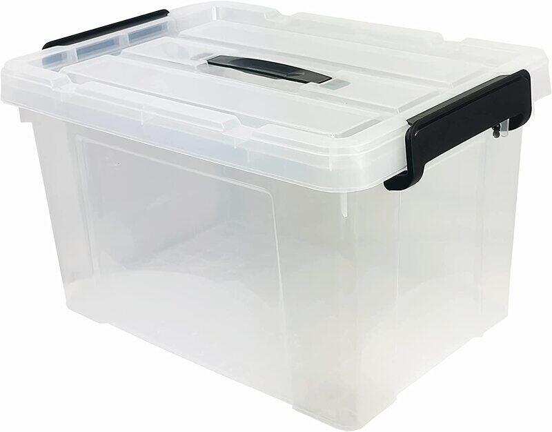 Selecto Besto Plastic Storage Box with Semi Clear Lid and Black Versatile Handle, 30 Litres, Black
Selecto Besto Plastic Storage Box with Semi Clear Lid and Black Versatile Handle, 30 Litres, Black