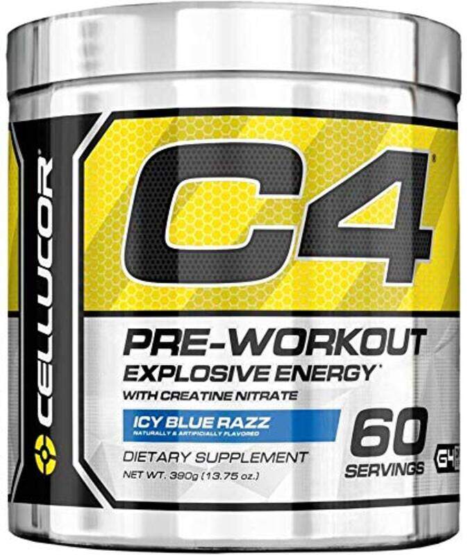 Cellucor C4 Extreme Pre-Workout Explosive Energy with Creatine Nitrate, 60 Servings, 390gm, Icy Blue Razz
Cellucor C4 Extreme Pre-Workout Explosive Energy with Creatine Nitrate, 60 Servings, 390gm, Icy Blue Razz