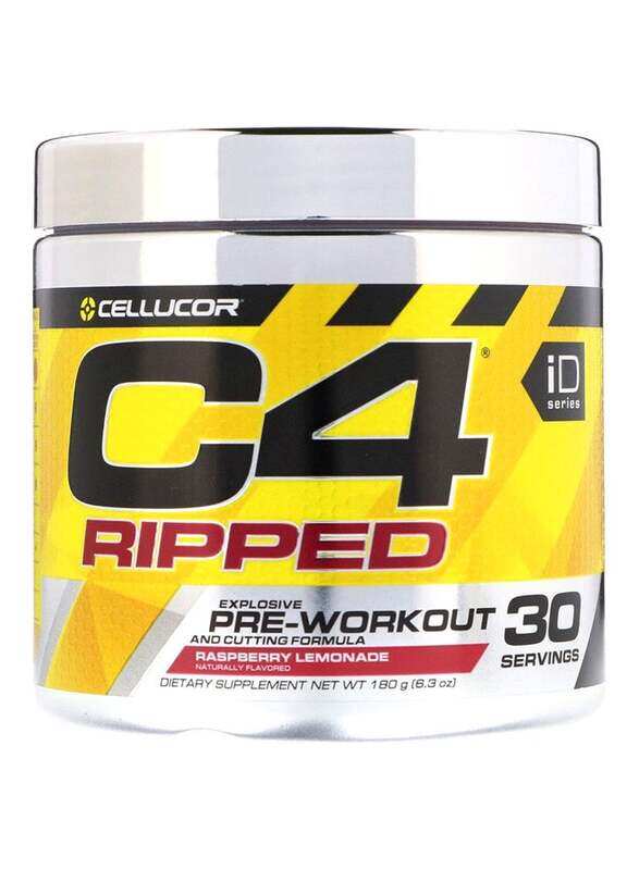 Cellucor C4 Ripped Explosive Pre-Workout Powder, 30 Servings, Raspberry lemonade
Cellucor C4 Ripped Explosive Pre-Workout Powder, 30 Servings, Raspberry lemonade