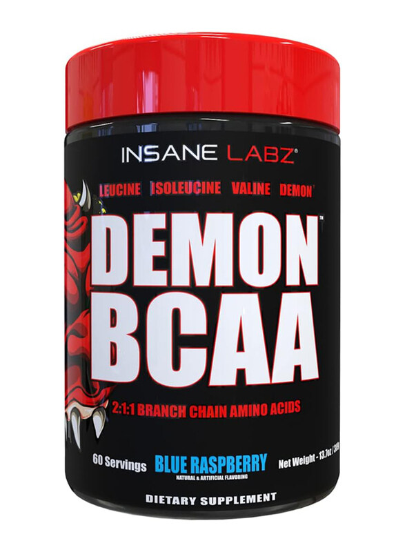 Insane Labz Demon BCAA Branched Chain Amino Acid Recovery Powder, 388gm, Blue Raspberry
Insane Labz Demon BCAA Branched Chain Amino Acid Recovery Powder, 388gm, Blue Raspberry
