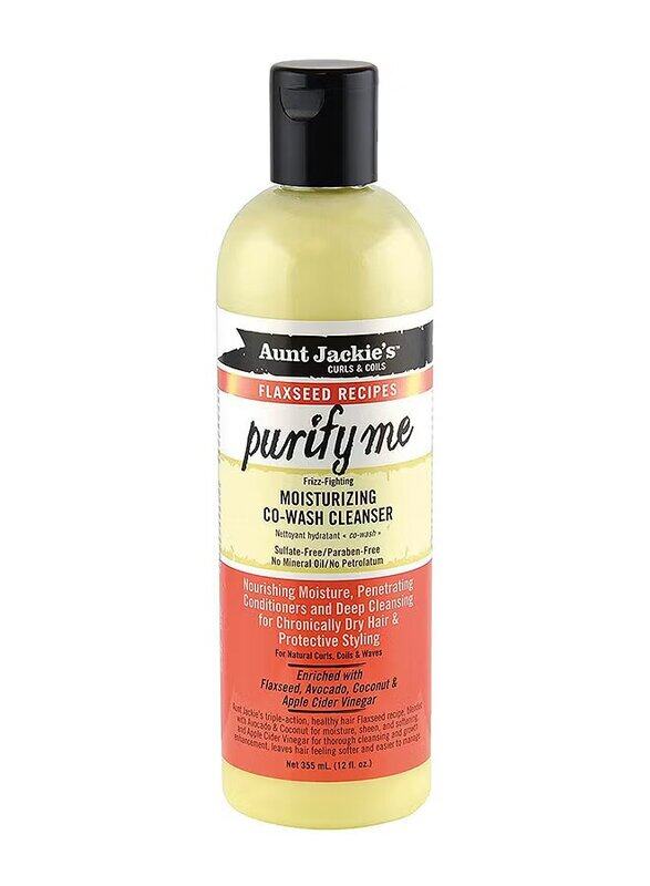 Aunt Jackie's Flaxseed Recipes Purify Me Frizz-Fighting Moisturizing Co Wash Hair, White, 355ml
Aunt Jackie's Flaxseed Recipes Purify Me Frizz-Fighting Moisturizing Co Wash Hair, White, 355ml