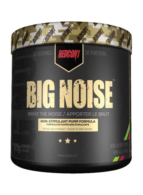 Redcon1 Big Noise Pump Formula Non-Stimulant Pre-Workout Powder, 173723, 315gm, 30 Servings, Kiwi Berry Krush
Redcon1 Big Noise Pump Formula Non-Stimulant Pre-Workout Powder, 173723, 315gm, 30 Servings, Kiwi Berry Krush