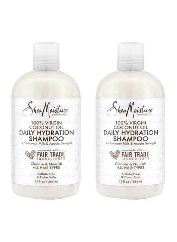 Shea Moisture Daily Hydration Shampoo for All Hair Types, 2 x 384ml
Shea Moisture Daily Hydration Shampoo for All Hair Types, 2 x 384ml