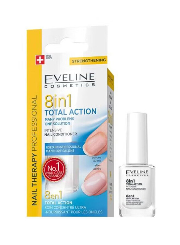 Eveline Cosmetics 8 In 1 Total Action Intensive Nail Conditioner, 100gm, Clear
Eveline Cosmetics 8 In 1 Total Action Intensive Nail Conditioner, 100gm, Clear