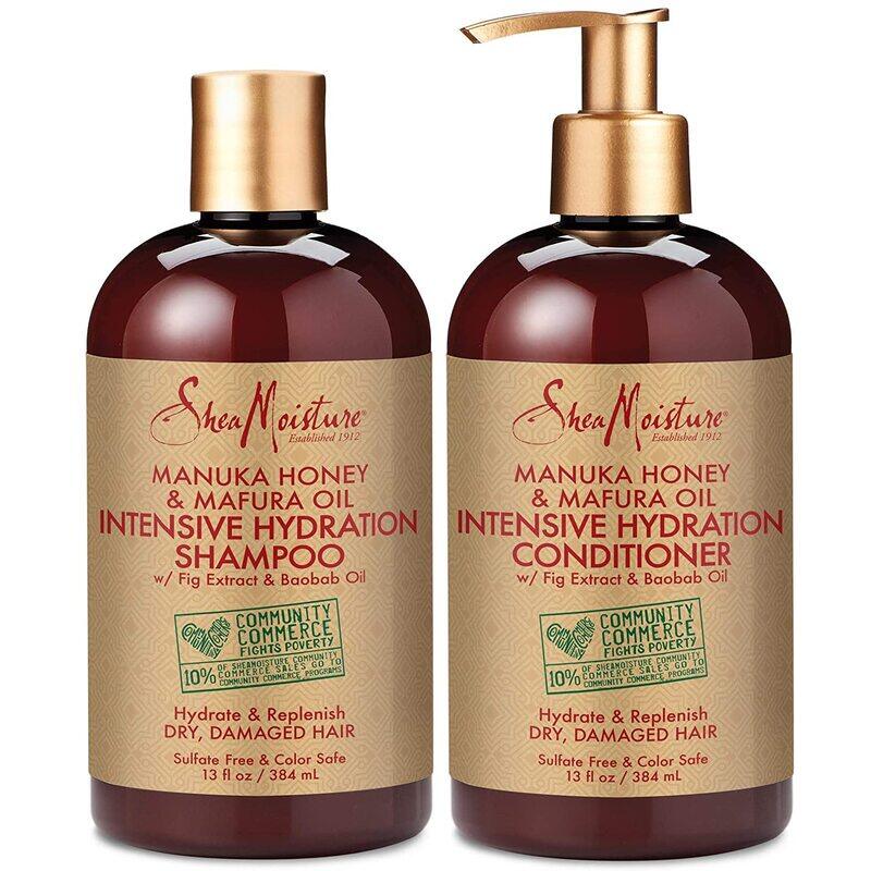 Shea Moisture Manuka Honey & Mafura Oil Intensive Hydration Shampoo & Conditioner for Damaged Hair, 2 x 384ml
Shea Moisture Manuka Honey & Mafura Oil Intensive Hydration Shampoo & Conditioner for Damaged Hair, 2 x 384ml