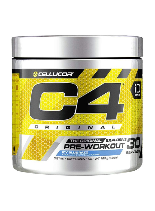Cellucor C4 Original Explosive Pre-Workout Supplement, 30 Servings, 180gm, Icy Blue Razz
Cellucor C4 Original Explosive Pre-Workout Supplement, 30 Servings, 180gm, Icy Blue Razz