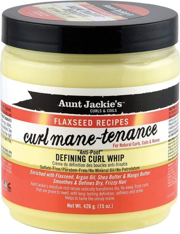 Aunt Jackie's Curls & Coils Flaxseed Curl Mane-Tenance Defining Curl Whip for All Hair Types, 426 gm
Aunt Jackie's Curls & Coils Flaxseed Curl Mane-Tenance Defining Curl Whip for All Hair Types, 426 gm