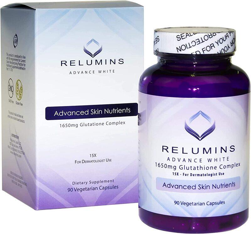 Relumins Advance White Glutathione Complex Skin Whitening Pills, 1650mg, 90 Capsules
Relumins Advance White Glutathione Complex Skin Whitening Pills, 1650mg, 90 Capsules