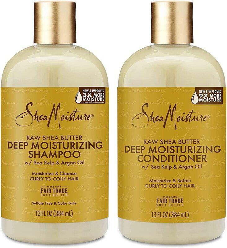 Shea Moisture Raw Shea Butter Deep Moisturising Set with Shampoo & Conditioner for Curly Hair, 2 x 13oz
Shea Moisture Raw Shea Butter Deep Moisturising Set with Shampoo & Conditioner for Curly Hair, 2 x 13oz