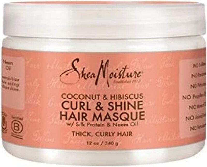 Shea Moisture Coconut & Hibiscus Curl & Shine Hair Masque for All Hair Types, 12oz
Shea Moisture Coconut & Hibiscus Curl & Shine Hair Masque for All Hair Types, 12oz