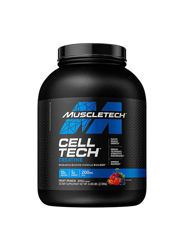 Muscletech Cell Tech Creatine Formula Pre-Workout Dietary Supplement, 2.72 Kg, Fruit Punch
Muscletech Cell Tech Creatine Formula Pre-Workout Dietary Supplement, 2.72 Kg, Fruit Punch