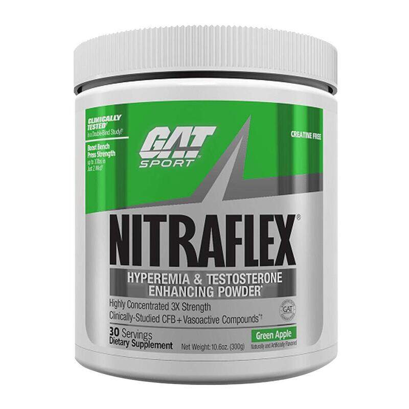 GAT Sport Nitraflex Hyperemia & Testosterone Enhancing Powder, 300gm, Green Apple
GAT Sport Nitraflex Hyperemia & Testosterone Enhancing Powder, 300gm, Green Apple