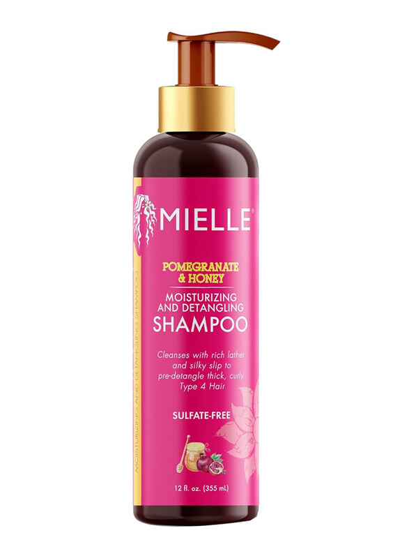 Mielle Organics Pomegranate & Honey Moisturizing & Detangling Shampoo Hydrating Curl Cleanser for Repair, Restore & Prevent Frizz, 12 oz
Mielle Organics Pomegranate & Honey Moisturizing & Detangling Shampoo Hydrating Curl Cleanser for Repair, Restore & Prevent Frizz, 12 oz