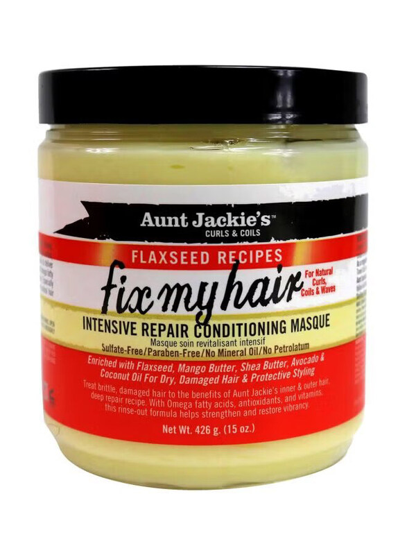 Aunt Jackie's Fix My Hair Intensive Repair Conditioning Masque for Dry Hair, 15oz
Aunt Jackie's Fix My Hair Intensive Repair Conditioning Masque for Dry Hair, 15oz