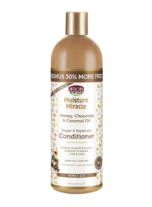African Pride Moisture Miracle Honey Chocolate & Coconut Oil Conditioner, 16 oz
African Pride Moisture Miracle Honey Chocolate & Coconut Oil Conditioner, 16 oz