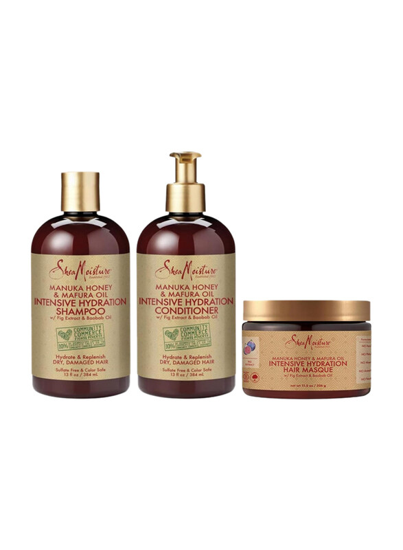 Shea Moisture Manuka Honey & Mafura Oil Intensive Hydration Shampoo Conditioner & Hair Masque, Set
Shea Moisture Manuka Honey & Mafura Oil Intensive Hydration Shampoo Conditioner & Hair Masque, Set