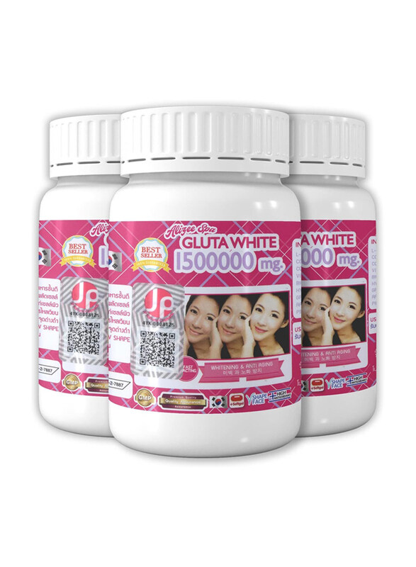Gluta White Supreme Glutathione Moisturizer Collagen Stimulator Healthy Blood Circulation Skin Whitening Capsules, 1500000mg, 3 Pieces
Gluta White Supreme Glutathione Moisturizer Collagen Stimulator Healthy Blood Circulation Skin Whitening Capsules, 1500000mg, 3 Pieces