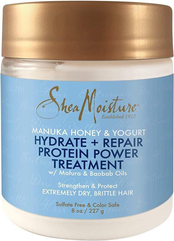Shea Moisture Manuka Honey & Yogurt Hydrate Repair Protein Power Treatment, 227 gm
Shea Moisture Manuka Honey & Yogurt Hydrate Repair Protein Power Treatment, 227 gm