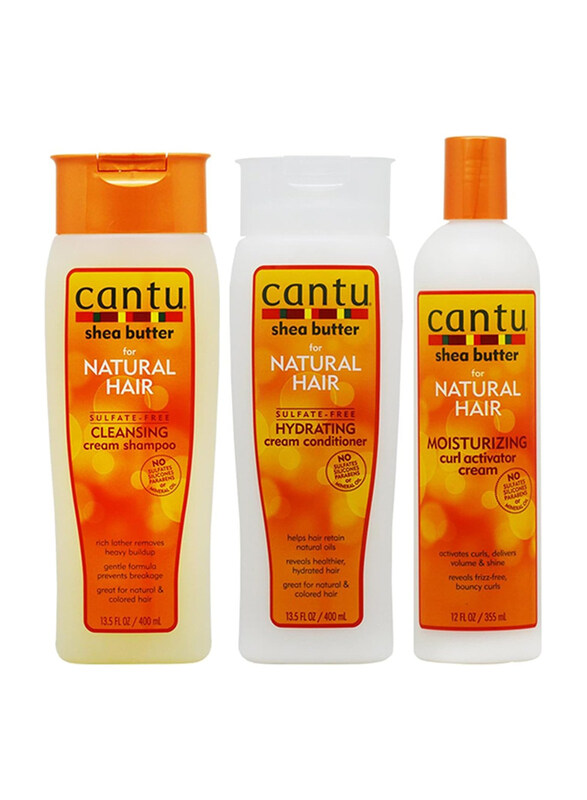 Cantu Shea Butter Shampoo + Hydrating Conditioner + Curl Activator Cream for All Type Hair, 3 Piece
Cantu Shea Butter Shampoo + Hydrating Conditioner + Curl Activator Cream for All Type Hair, 3 Piece