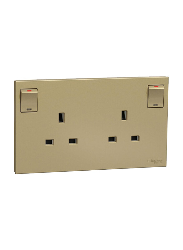Schneider Electric Avatar On C 2 Gang Socket with Neon, 13A, E87T25N_WG, Wine Gold
Schneider Electric Avatar On C 2 Gang Socket with Neon, 13A, E87T25N_WG, Wine Gold