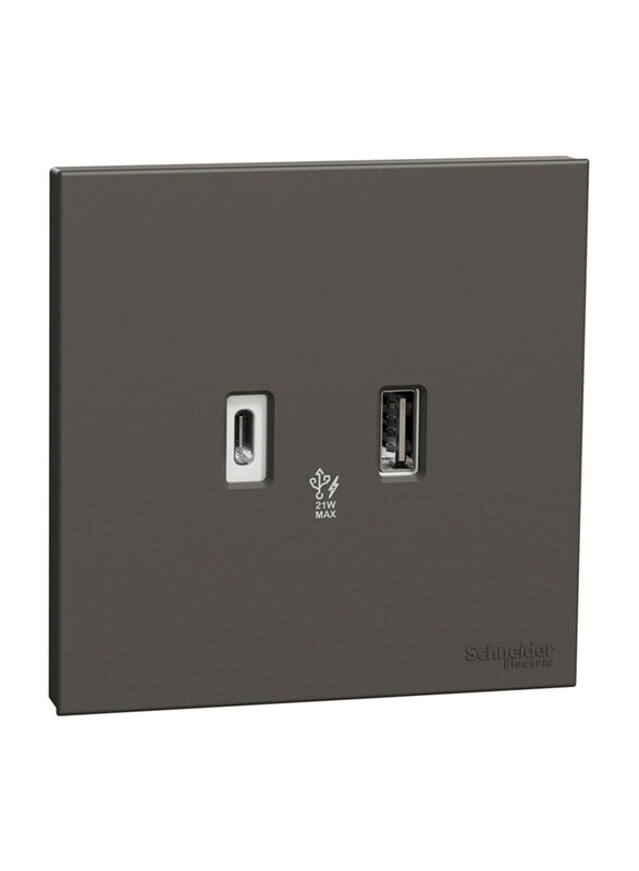 Schneider Electric Avatar On C USB Charger A+C Outlet, E8732ACQUSB_DG, Dark Grey
Schneider Electric Avatar On C USB Charger A+C Outlet, E8732ACQUSB_DG, Dark Grey