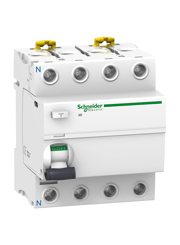 Schneider Electric Acti 9 iID - RCCB - 4P - 25A - 300mA - Type AC, A9R74425, White
Schneider Electric Acti 9 iID - RCCB - 4P - 25A - 300mA - Type AC, A9R74425, White