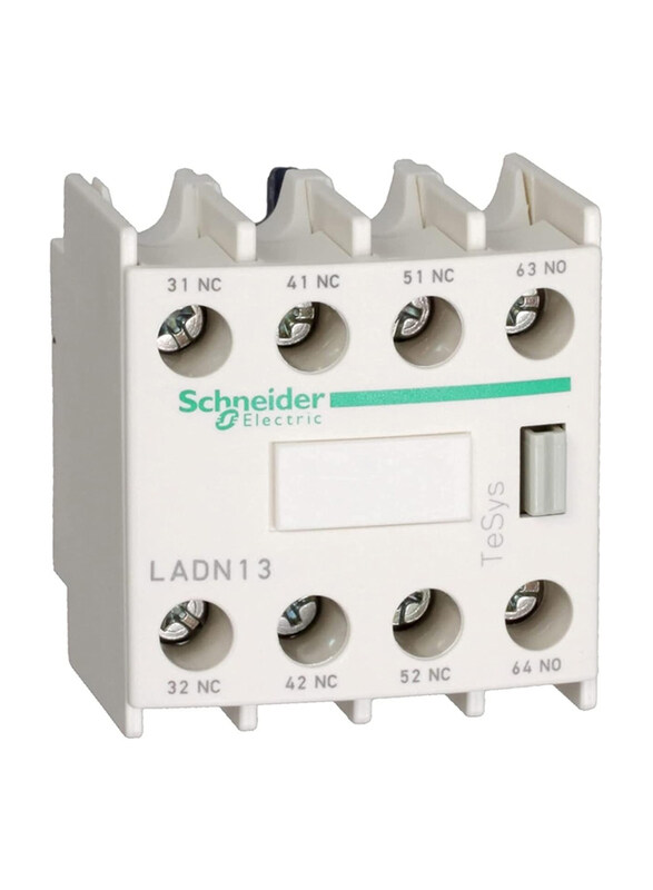 Schneider Electric TeSys D Auxiliary Contact Block 4NC Front Mounting Screw Clamp Terminals, LADN04, White
Schneider Electric TeSys D Auxiliary Contact Block 4NC Front Mounting Screw Clamp Terminals, LADN04, White