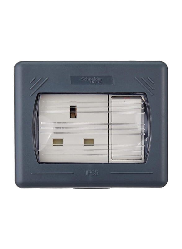 Schneider Electric 1 Gang 13A IP55 Exclusive Weather Proof Socket, 230V, GWP3010, Grey
Schneider Electric 1 Gang 13A IP55 Exclusive Weather Proof Socket, 230V, GWP3010, Grey