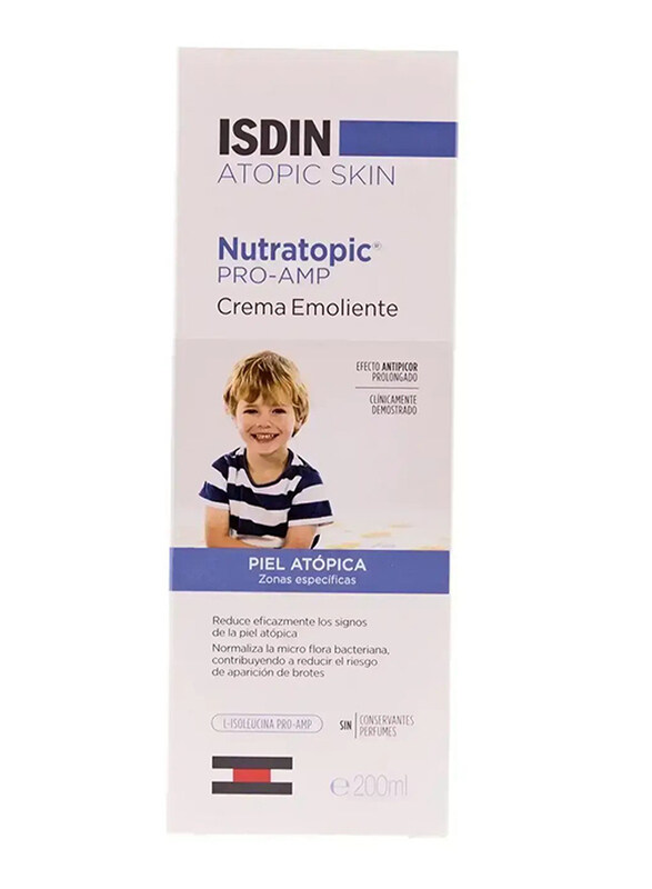 Isdin Nutratopic Pro-Amp Moisturizes and Soothes Atopic Skin Emolient Cream, 200ml
Isdin Nutratopic Pro-Amp Moisturizes and Soothes Atopic Skin Emolient Cream, 200ml