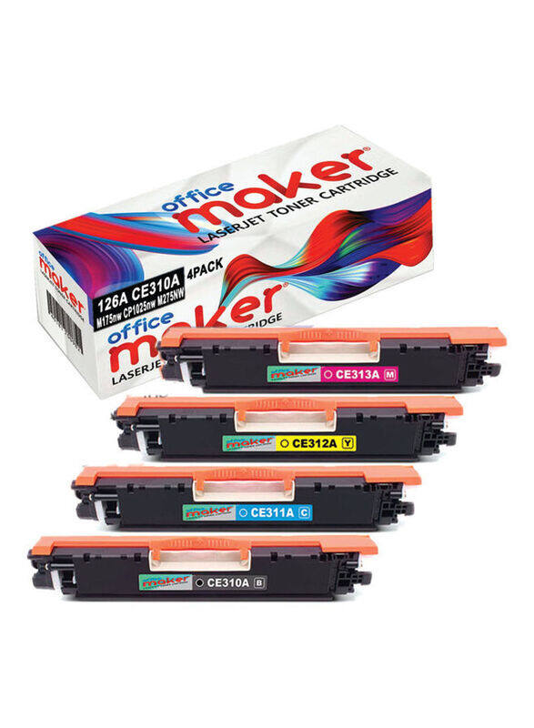 Other Brand Office Maker 126A CE310A Multicolour LaserJet Toner Cartridge, 4 Pieces
Other Brand Office Maker 126A CE310A Multicolour LaserJet Toner Cartridge, 4 Pieces