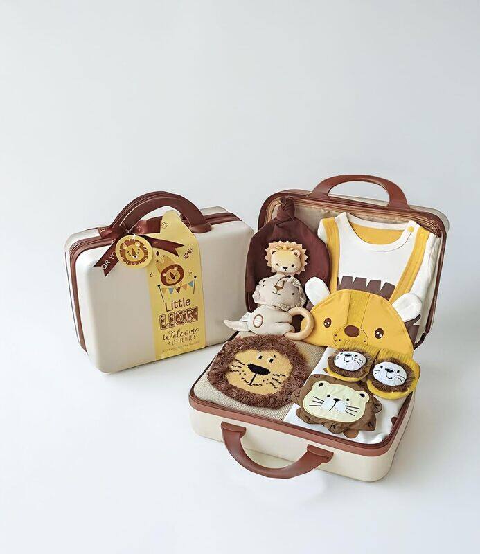 Generic PUMPKINS Lion-Themed Newborn Baby Gift Set for Boys & Girls 0-3 Months Jumpsuit, Romper, Chewing Toy & Storage Suitcase
Generic PUMPKINS Lion-Themed Newborn Baby Gift Set for Boys & Girls 0-3 Months Jumpsuit, Romper, Chewing Toy & Storage Suitcase