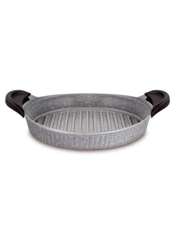 Vague Die Cast Aluminium Grey Shallow Grill Pan 28 cm with 2 Silicone Handle Covers
Vague Die Cast Aluminium Grey Shallow Grill Pan 28 cm with 2 Silicone Handle Covers