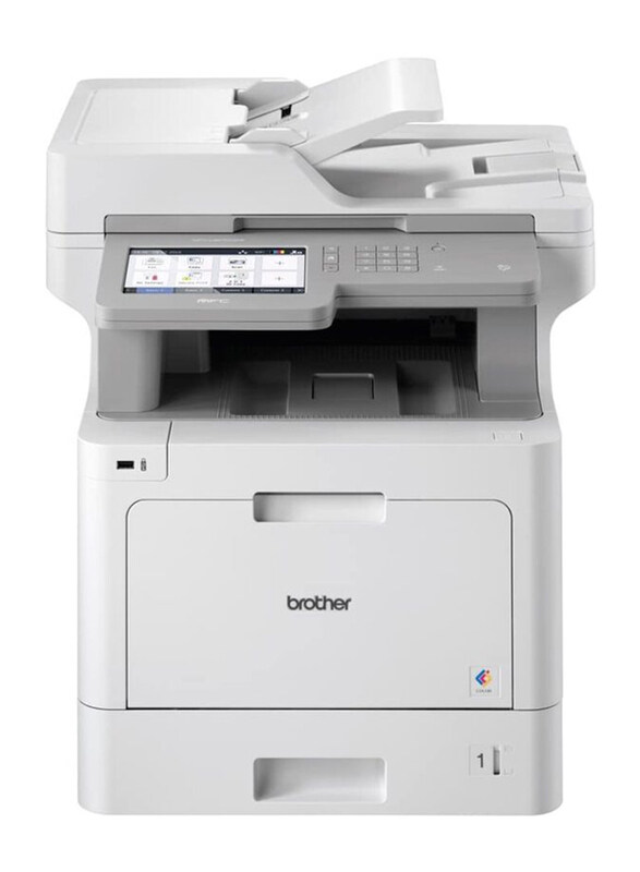 Brother MFC-L9570CDW A4 Colour Laser Printer, Wireless, PC Connected, Network and NFC, Print, Copy, Scan, Fax and 2 Sided Printing, White
Brother MFC-L9570CDW A4 Colour Laser Printer, Wireless, PC Connected, Network and NFC, Print, Copy, Scan, Fax and 2 Sided Printing, White