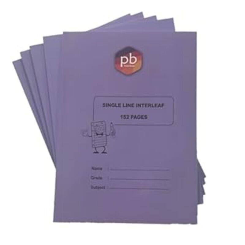 Phindbooks Single Line Interleaf Excercise Notebooks, A4 Size, 152 Pages, Set of 5, Purple, 80 GSM
Phindbooks Single Line Interleaf Excercise Notebooks, A4 Size, 152 Pages, Set of 5, Purple, 80 GSM