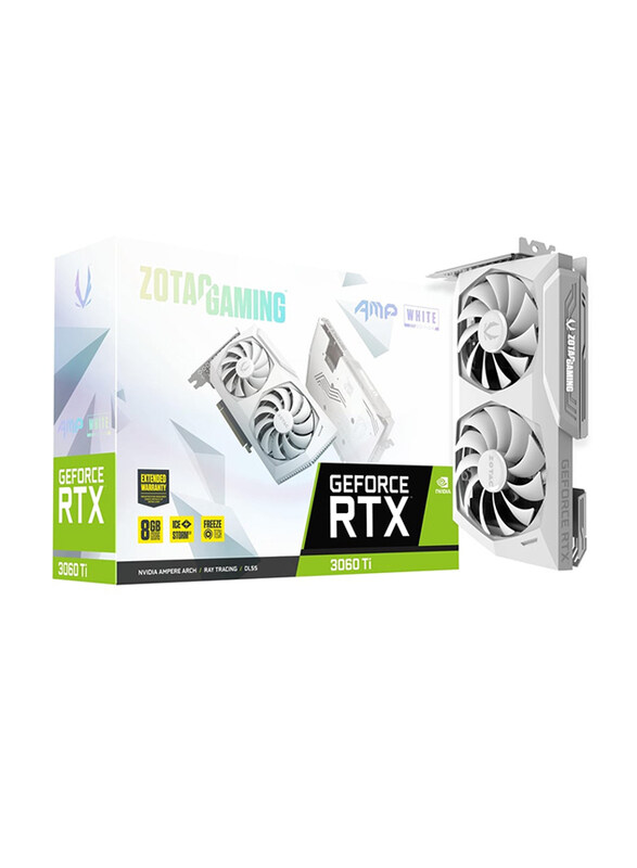 Zotac Gaming GeForce RTX 3060 Ti AMP White Limited Edition LHR 8GB 256BIT GDDR6, ZT-A30610F-10PLHR, White
Zotac Gaming GeForce RTX 3060 Ti AMP White Limited Edition LHR 8GB 256BIT GDDR6, ZT-A30610F-10PLHR, White