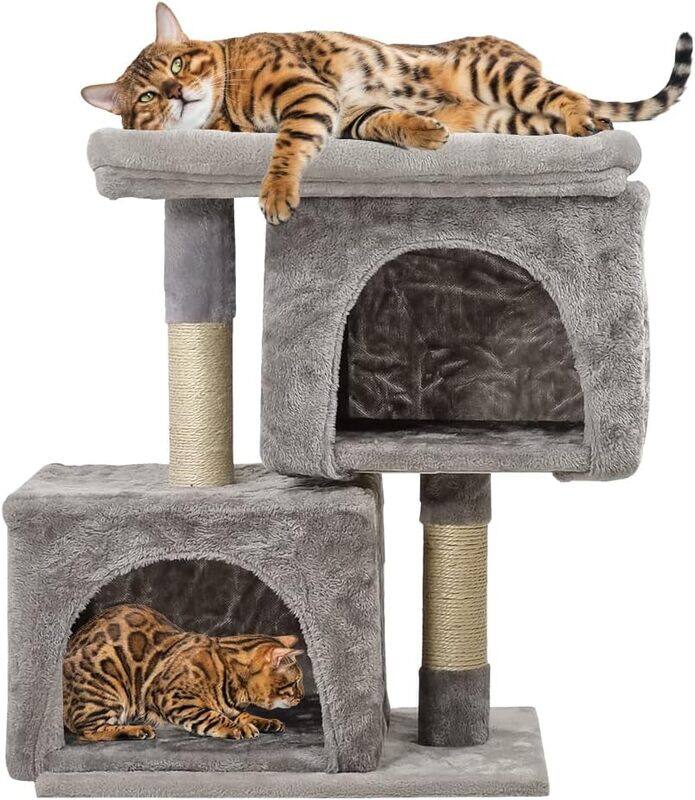 MAJIBAO Cat Tree Tower for Indoor Cats with Double Private Cozy Cat Condo with Open Large bed perch and scratching post 65 cm cat tower ,Grey color
MAJIBAO Cat Tree Tower for Indoor Cats with Double Private Cozy Cat Condo with Open Large bed perch and scratching post 65 cm cat tower ,Grey color