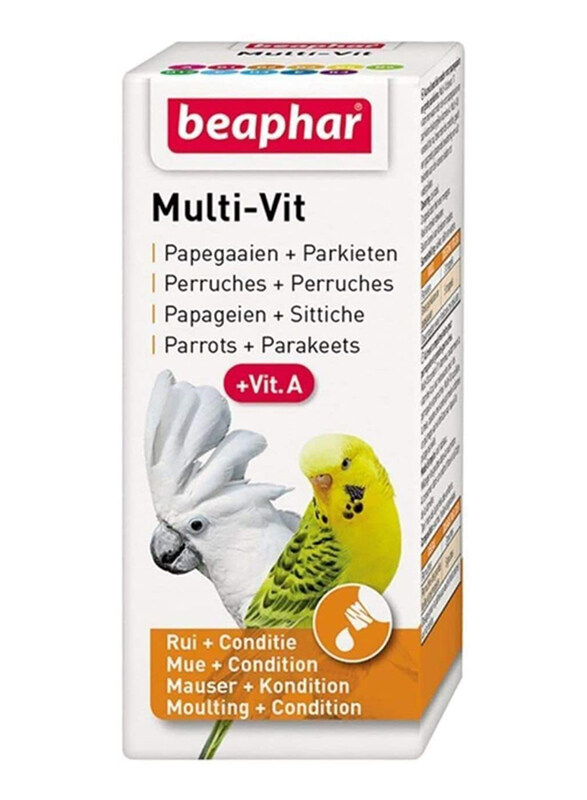 Generic Beaphar 2-Piece Parrots Multi-Vit Healthcare Supplements, 20ml, Multicolour
Generic Beaphar 2-Piece Parrots Multi-Vit Healthcare Supplements, 20ml, Multicolour